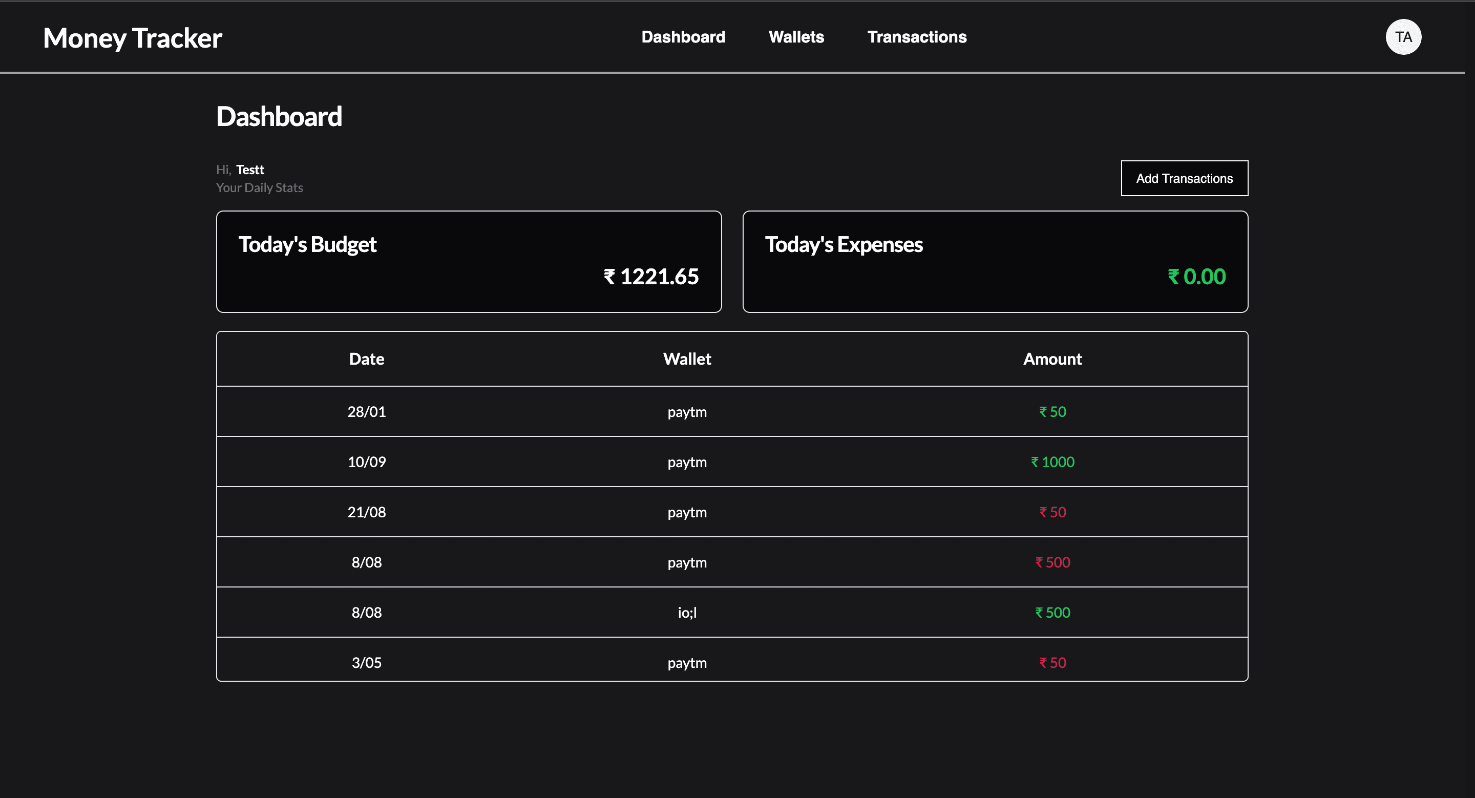 Money Tracker - A full-stack MERN application that helps users manage their finances efficiently. It allows users to